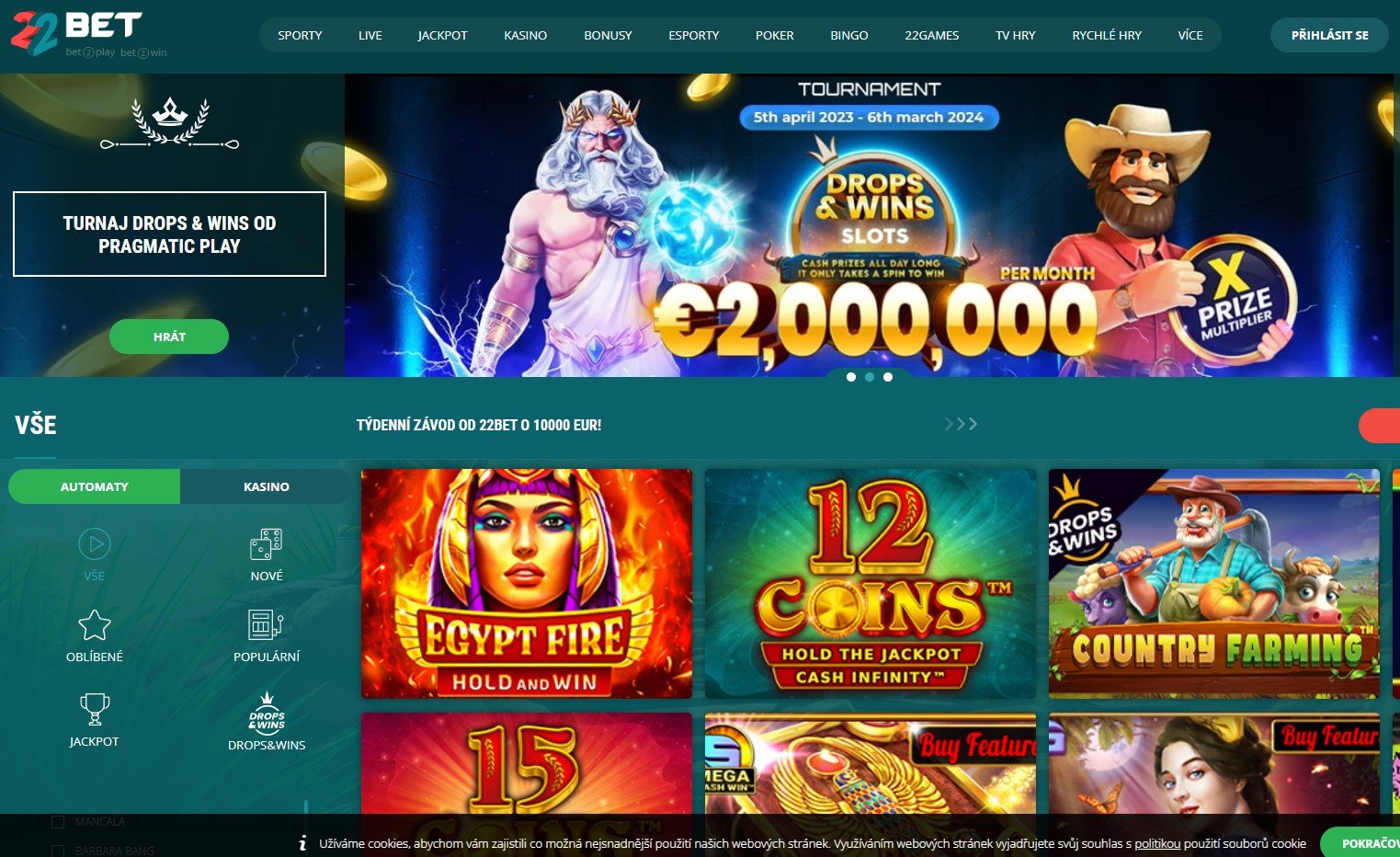 Live-Casino bei 22Bet wartet schon