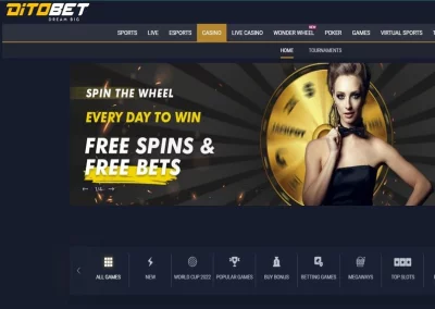 Ditobet Casino Übersicht ☑️ | 450% bis zu €900 + 100 FS 🔥