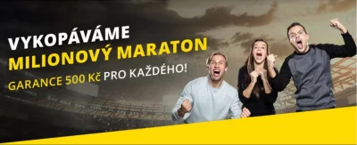 Wettmarathon in Fortuna mit einer Garantie von 500 CZK für alle!