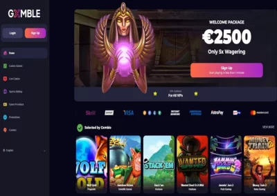 Gxmble Casino Überprüfung ☑️ | 200% bis zu €2,500🔥