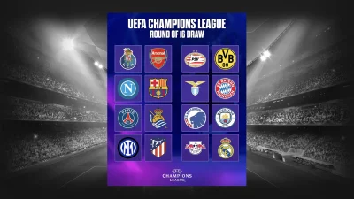 Die Auslosung der Champions League 2023/2024: Die Achtelfinalpaarungen stehen fest