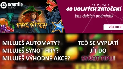 Für Slot-Liebhaber im Synot Tip Casino: 40 Freispiele! BESCHRÄNKT!