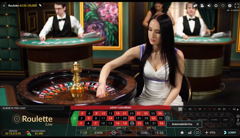 Živá ruleta v online casinu Slottica