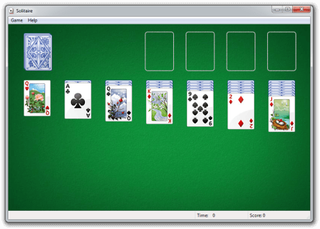 Solitaire ve Windows 7